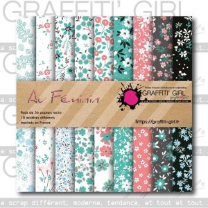 Bloc papiers 15×15 Au Féminin