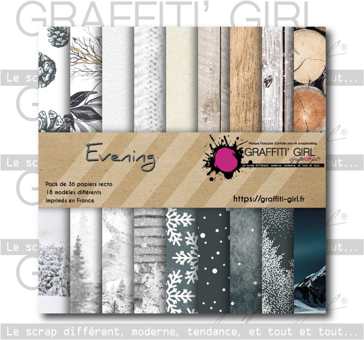 Bloc papiers 15×15 Evening