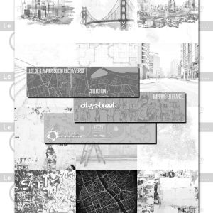 Lot de 6 papiers 30×30 City Street