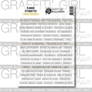 Die-cut thème Vacances