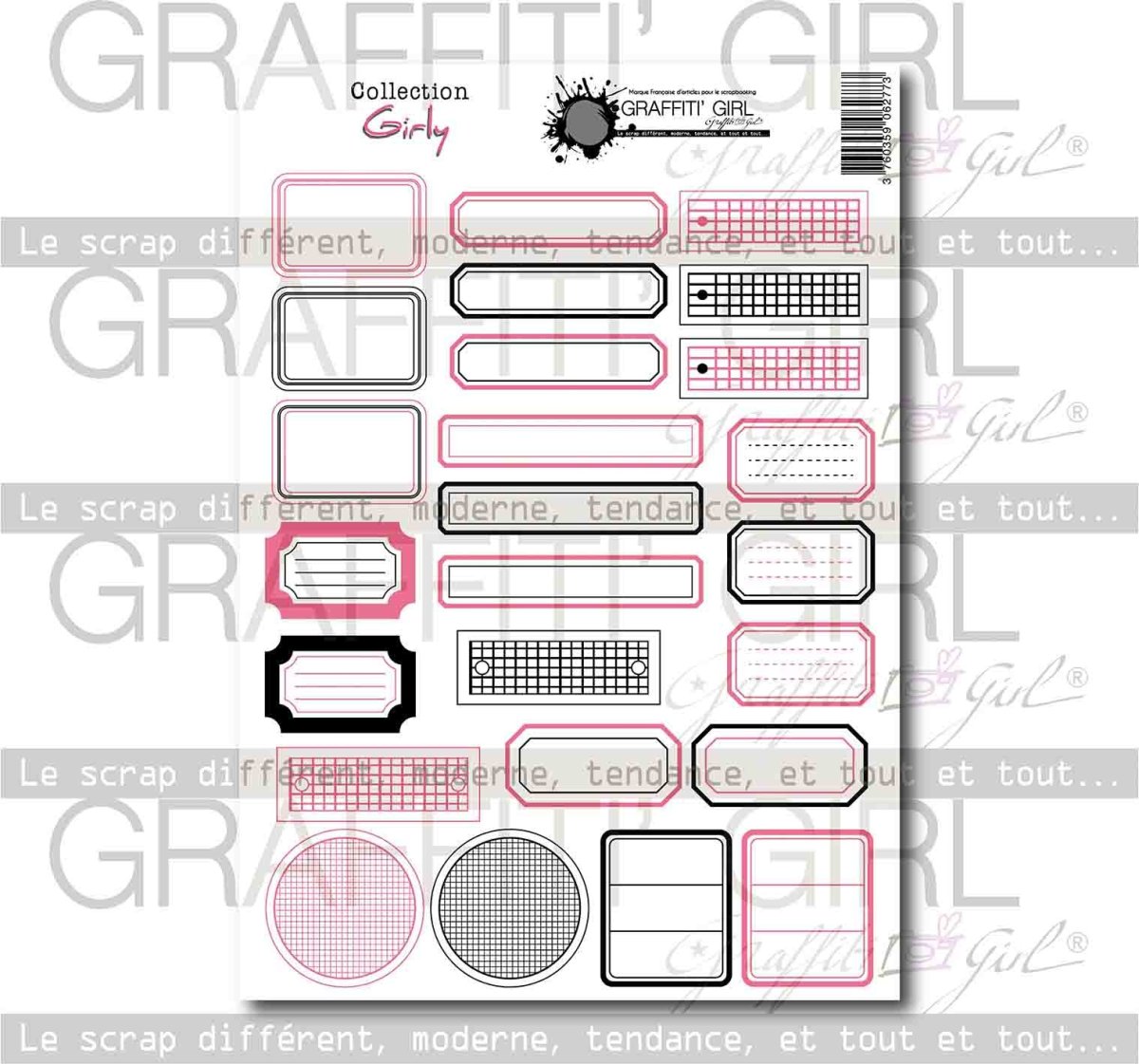 Die-cut étiquettes Girly