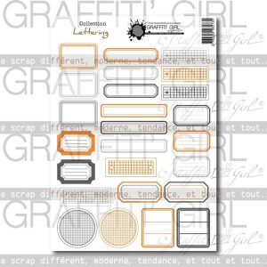 Die-cut étiquettes Lettering