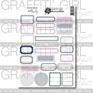 Die-cut étiquettes Milady