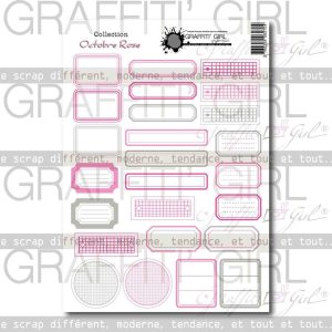 Die-cut étiquettes Octobre rose