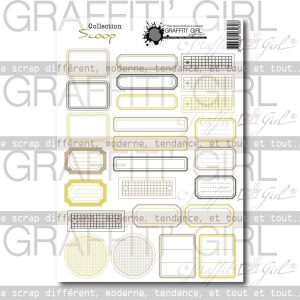 Die-cut étiquettes Scoop