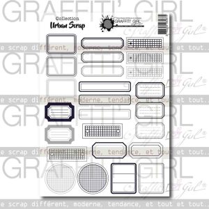 Die-cut étiquettes Urban Scrap