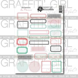 Die-cut étiquettes Au Féminin