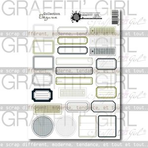 Die-cut étiquettes Elégance