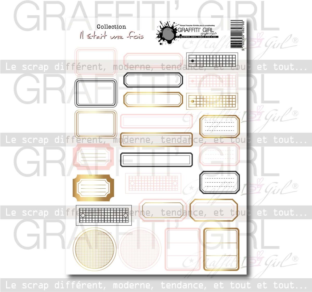 Die-cut étiquettes Il était une fois