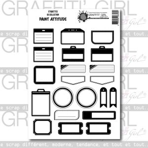 Die-cut étiquettes Paint Attitude