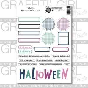 Die-cut étiquettes Halloween