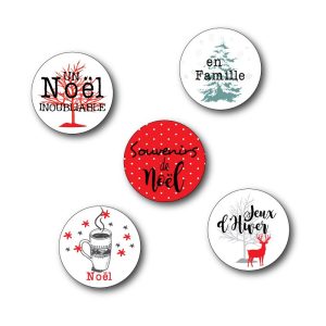 Badges Noël at home