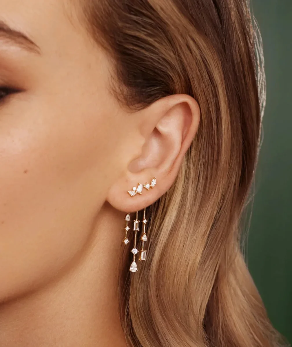 Boucle Colette dorée - Nébuleuse bijoux – Image 3