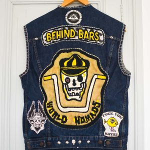 2nd version  "Behind bars" chainstitched by hand Levi's Jacket/ Veste levis vintage brodée main et patchée