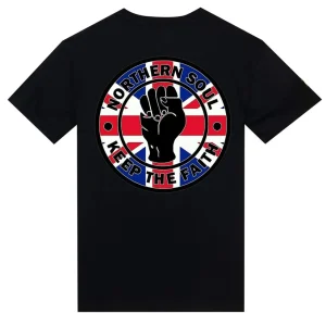 T-shirt "Northern Soul...Keep the Faith" Flag UK
