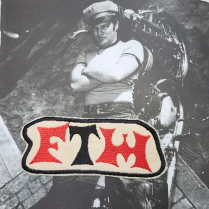 Patch Brodé "FTW ..." EN VIEUX TISSU COTON