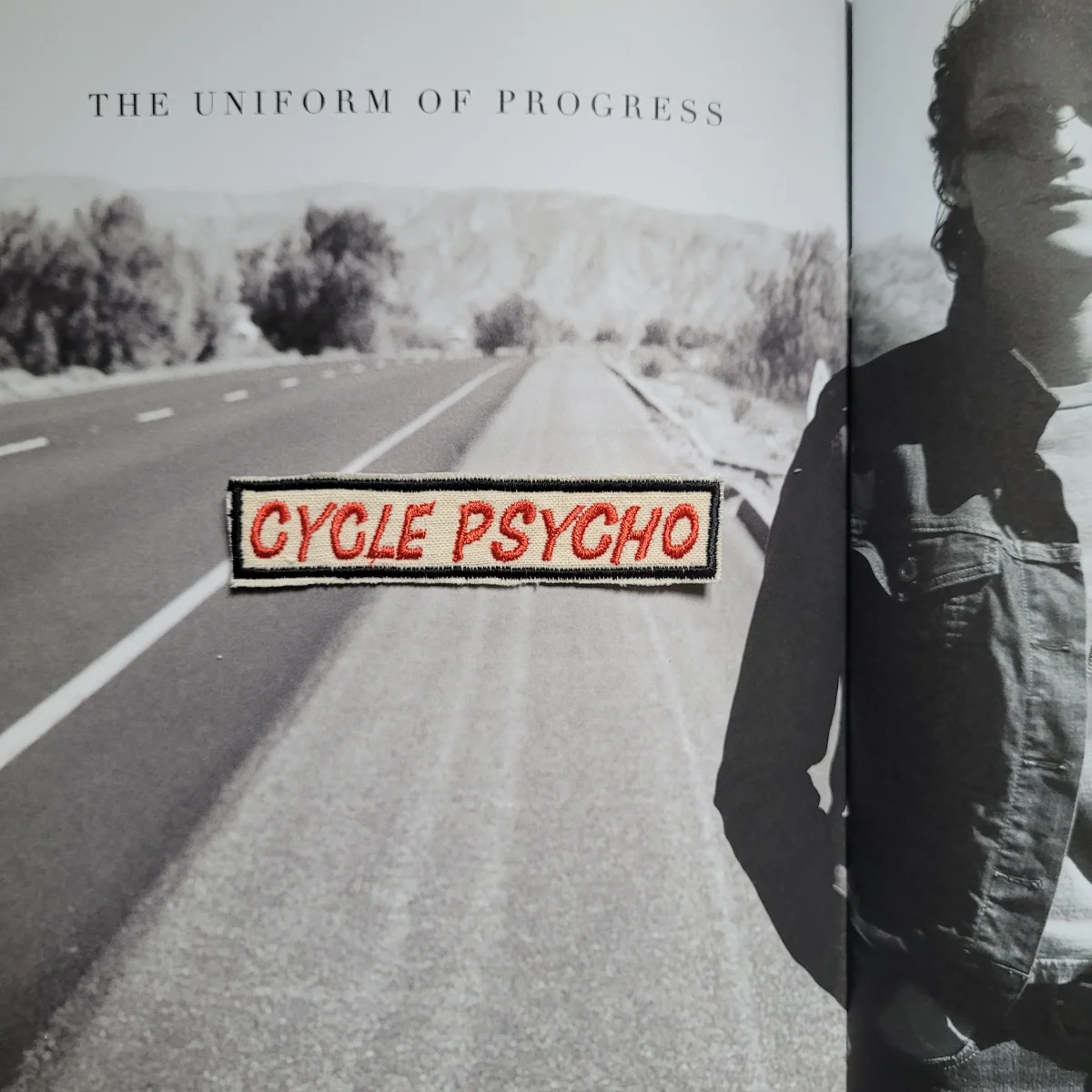 Patch brodé rare "Cycle Pscho " SUR VIEUX TISSU COTON – Image 4