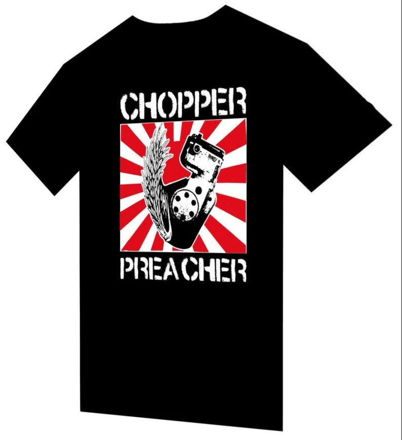 T-Shirt "Chopper Preacher" Bike moto old vintage design logo signé by Punk & Coton – Image 6