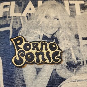Patch Brodé" Porno Sonic" Black / Gold ( Or) 2nd version