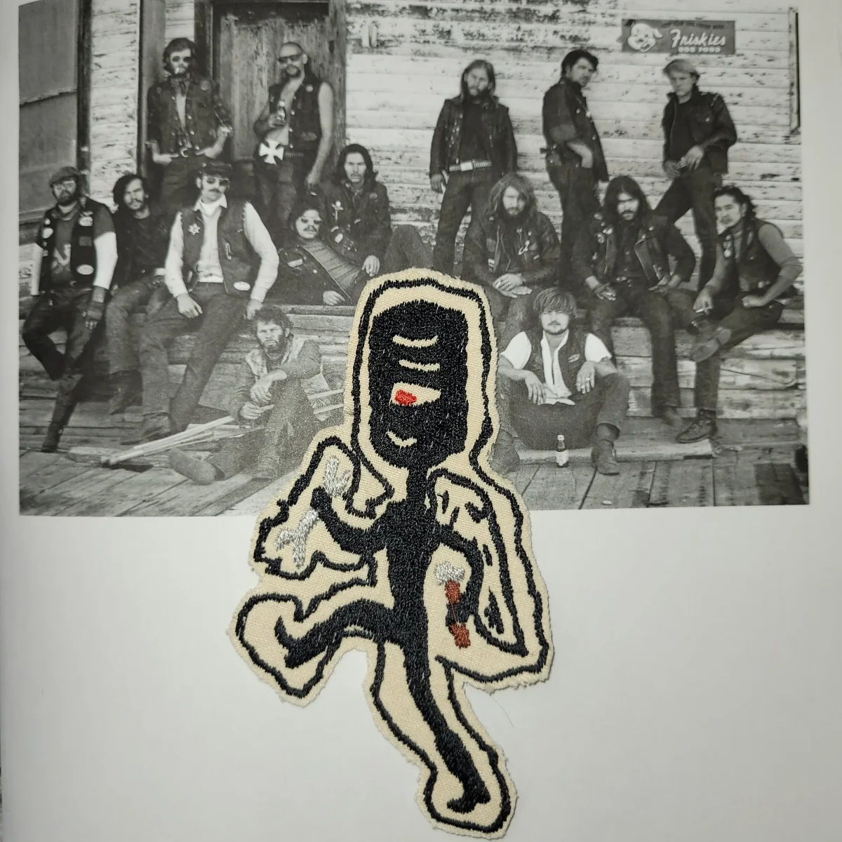 Patch Brodé "Piston worke"r EN VIEUX TISSU COTON – Image 3