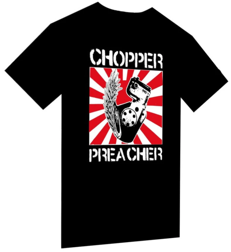 T-Shirt "Chopper Preacher" Bike moto old vintage design logo signé by Punk & Coton – Image 4