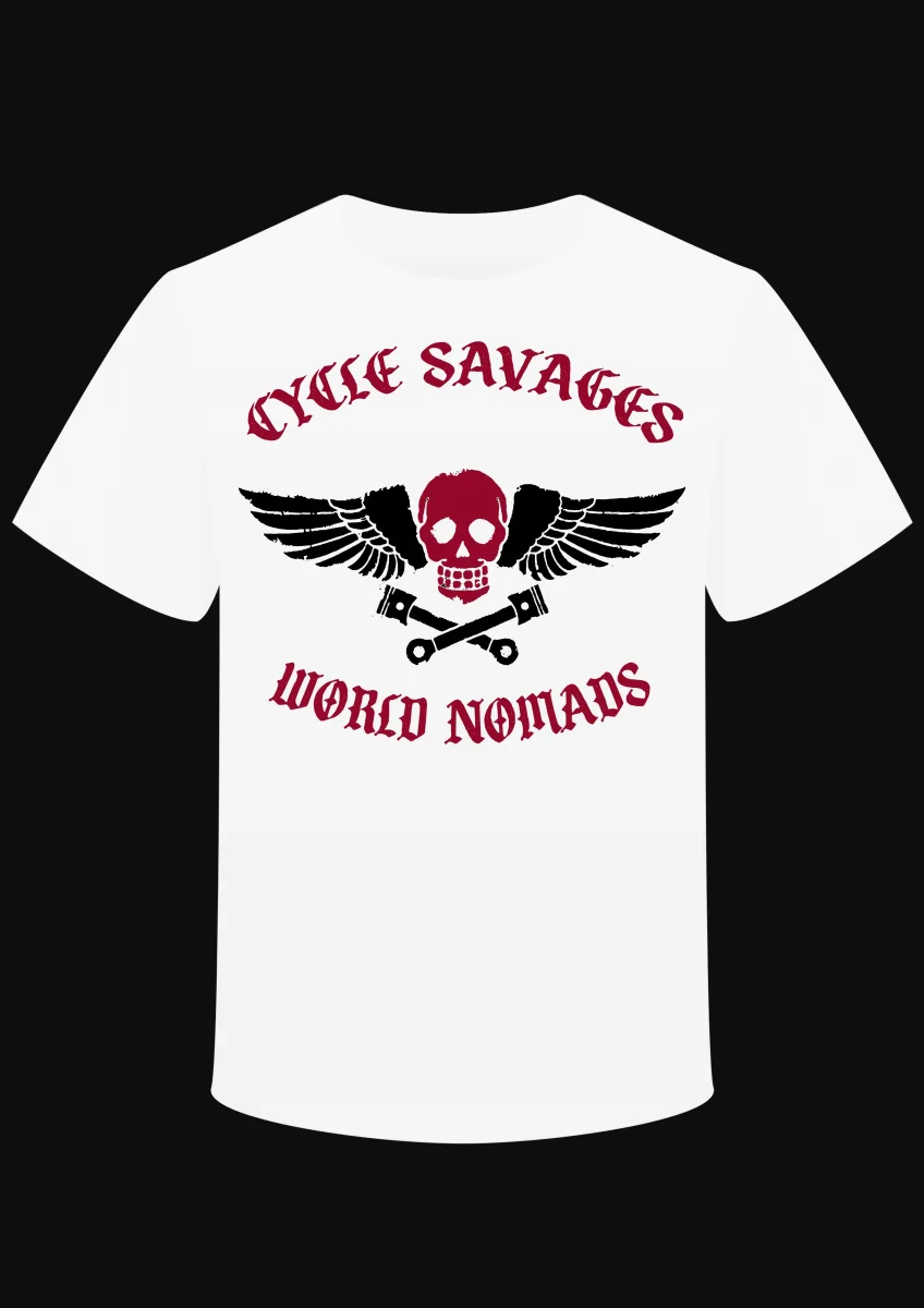 T-Shirt " Cycle savages" world nomads – Image 7