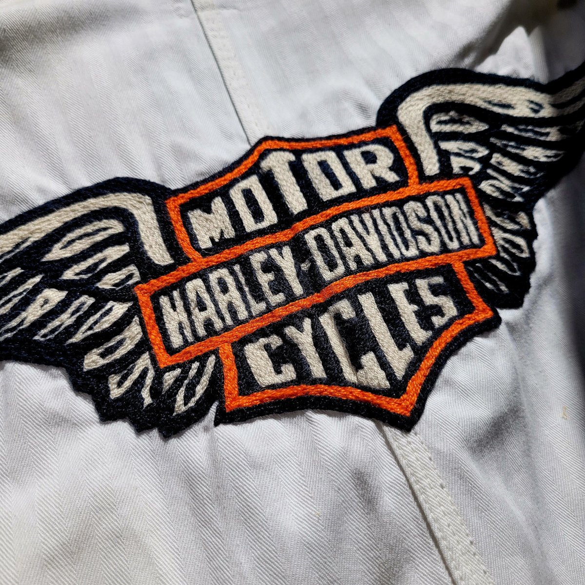 Coverall 40's LEE UNION-ALLS HBT hand embroidered chainstitch method combinaison brodée à la main HARLEY-DAVIDSON – Image 4