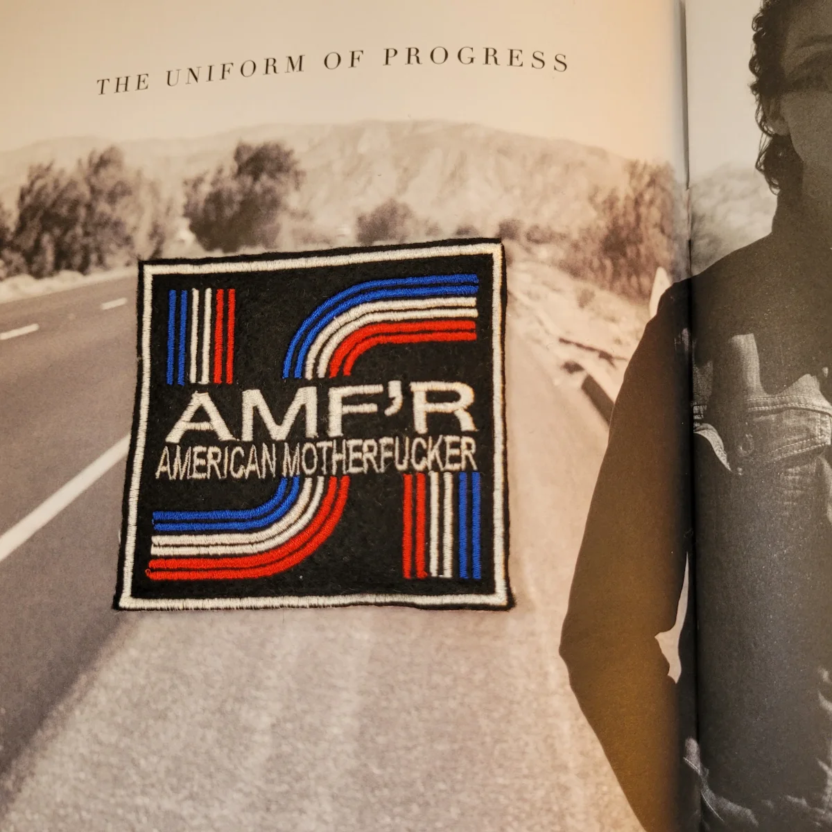 Patch Brodé "AMF'R" version noire (AMERICAN MOTHERFUCKER) – Image 4