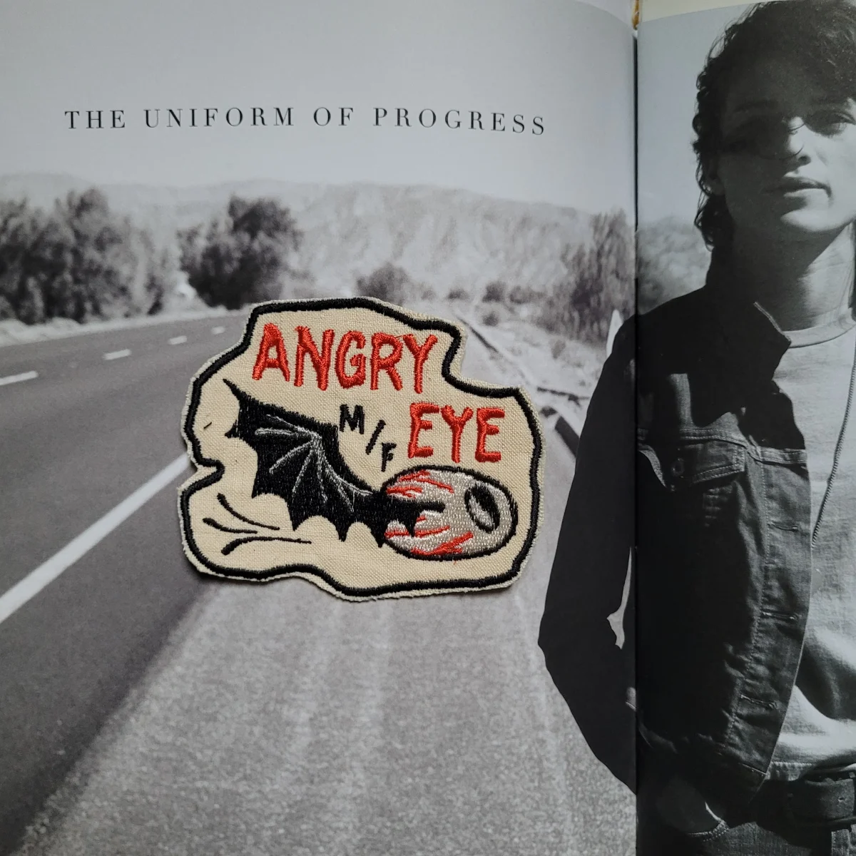 Patch Brodé"Angry eye MF (MOTORCYCLE FAMILY)" EN VIEUX TISSU COTON – Image 6