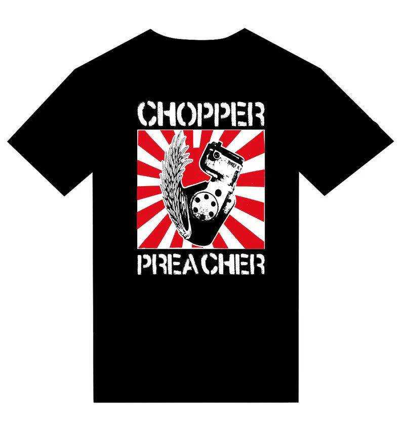 T-Shirt "Chopper Preacher" Bike moto old vintage design logo signé by Punk & Coton – Image 5
