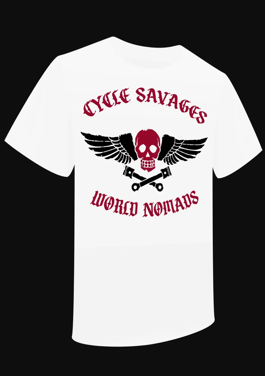 T-Shirt " Cycle savages" world nomads – Image 5