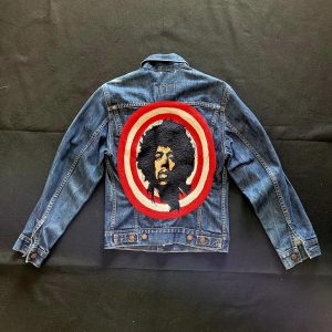 Veste Levi's brodée à la main "Jimi Hendrix " in love in memory