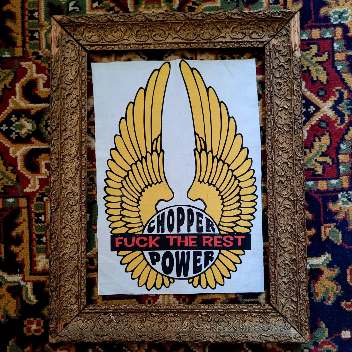 Backpatch "Chopper Power Fuck the rest " version jaune – Image 2