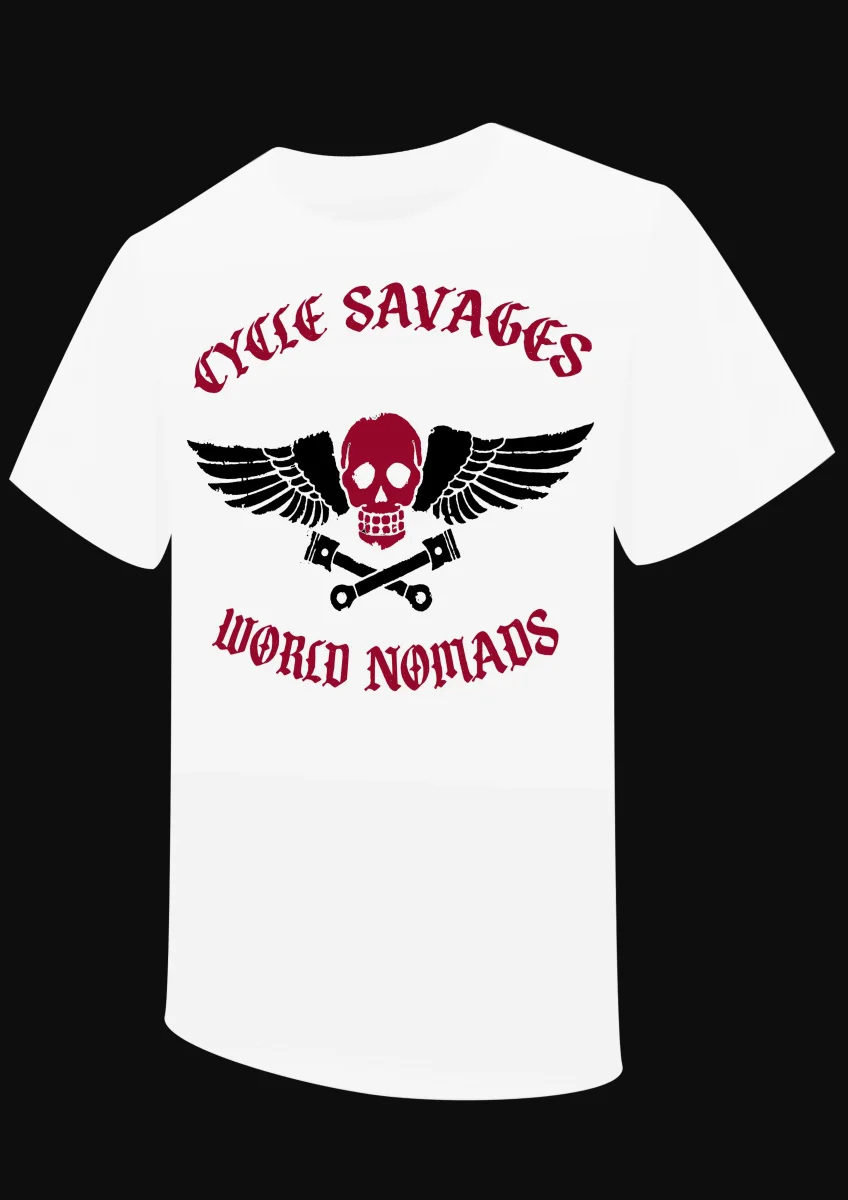 T-Shirt " Cycle savages" world nomads – Image 6