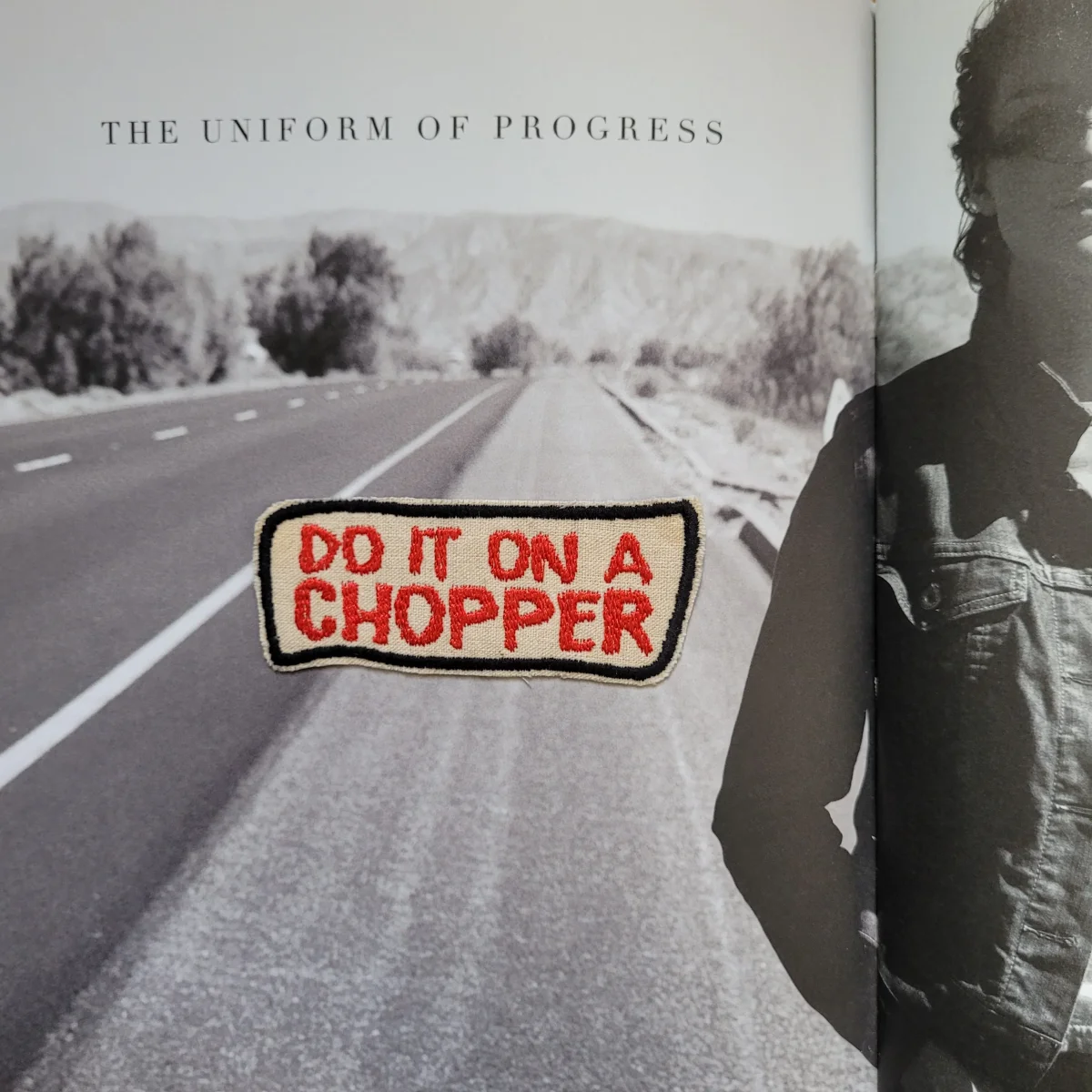 Patch Brodé "Do it on a chopper" EN VIEUX TISSU COTON – Image 5