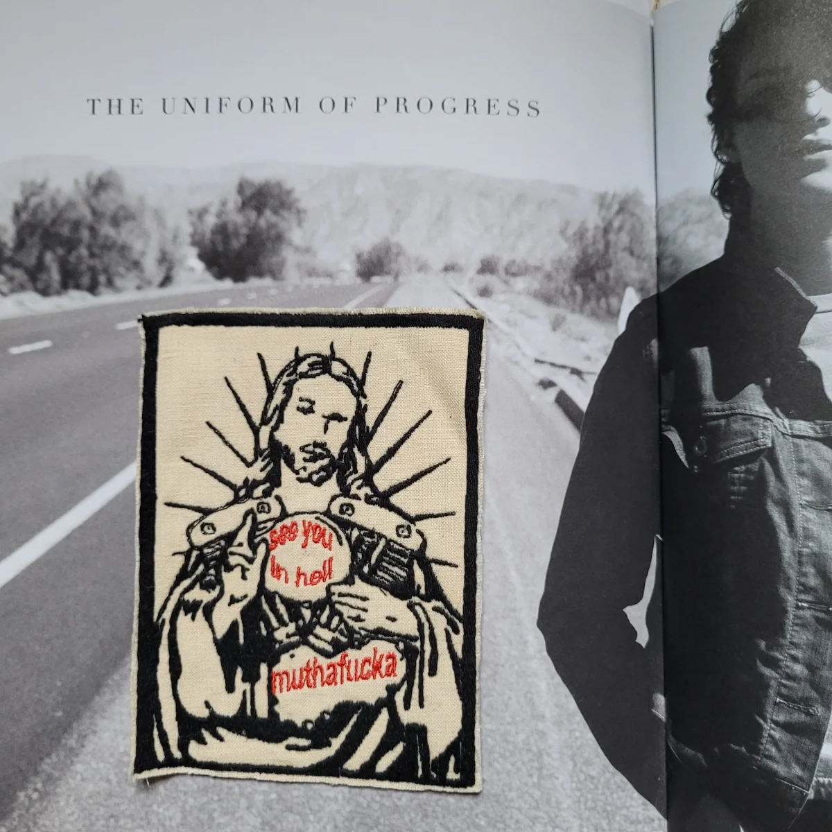 Patch Brodé "Jesus See You in Hell Muthafucka" EN VIEUX TISSU COTON – Image 5