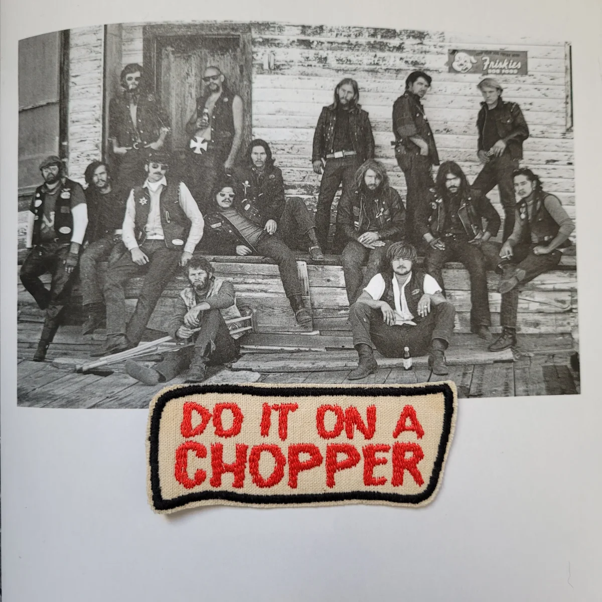 Patch Brodé "Do it on a chopper" EN VIEUX TISSU COTON – Image 3