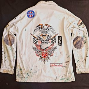 Veste peinte à la main workwear HBT vintage fashion
