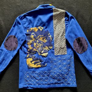 French Workwear 50s/60s THE TIGER and Sashiko Boro Handembroidery Jacket