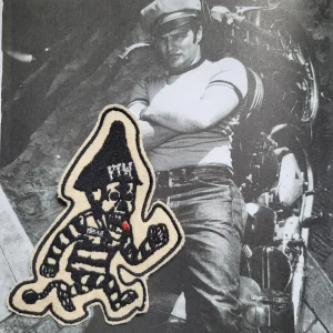 Patch Brodé "Prisonnier weirdo FTW" EN VIEUX TISSU COTON