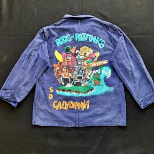 In loving memory of ED "Big Daddy" Roth handpainted french 70s jacket Rat Fink Hotrod California