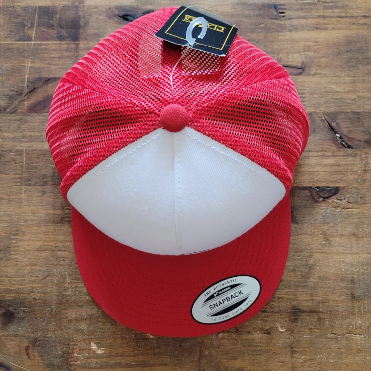 Trucker Cap Brodé "CHOPPER POWER" Version Fond Blanc / Rouge – Image 6