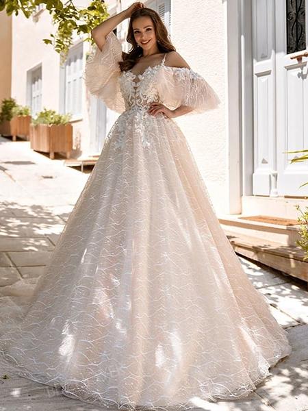 Robe de mariée fleurie haute couture