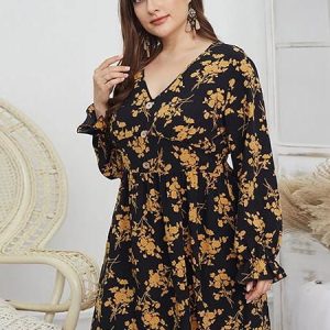 Robe fleurie bohème grande taille