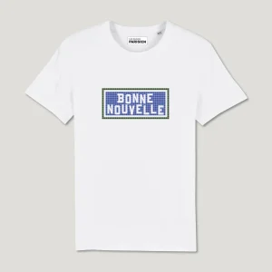 TEE SHIRT COTON BIO IMPRIMÉ - BONNE NOUVELLE - BLANC