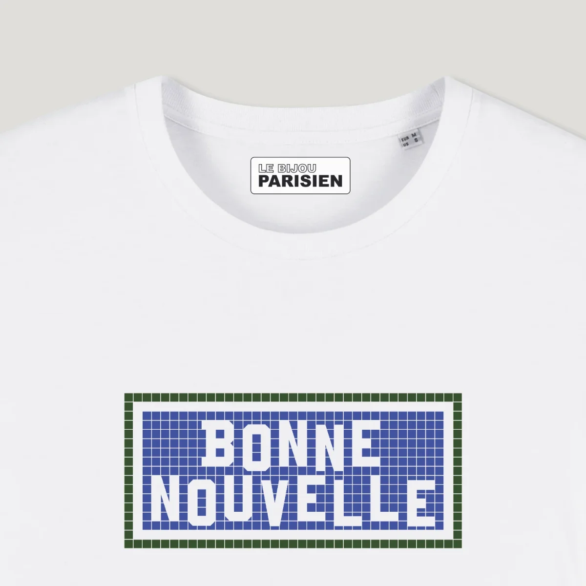 TEE SHIRT COTON BIO IMPRIMÉ - BONNE NOUVELLE - BLANC – Image 3