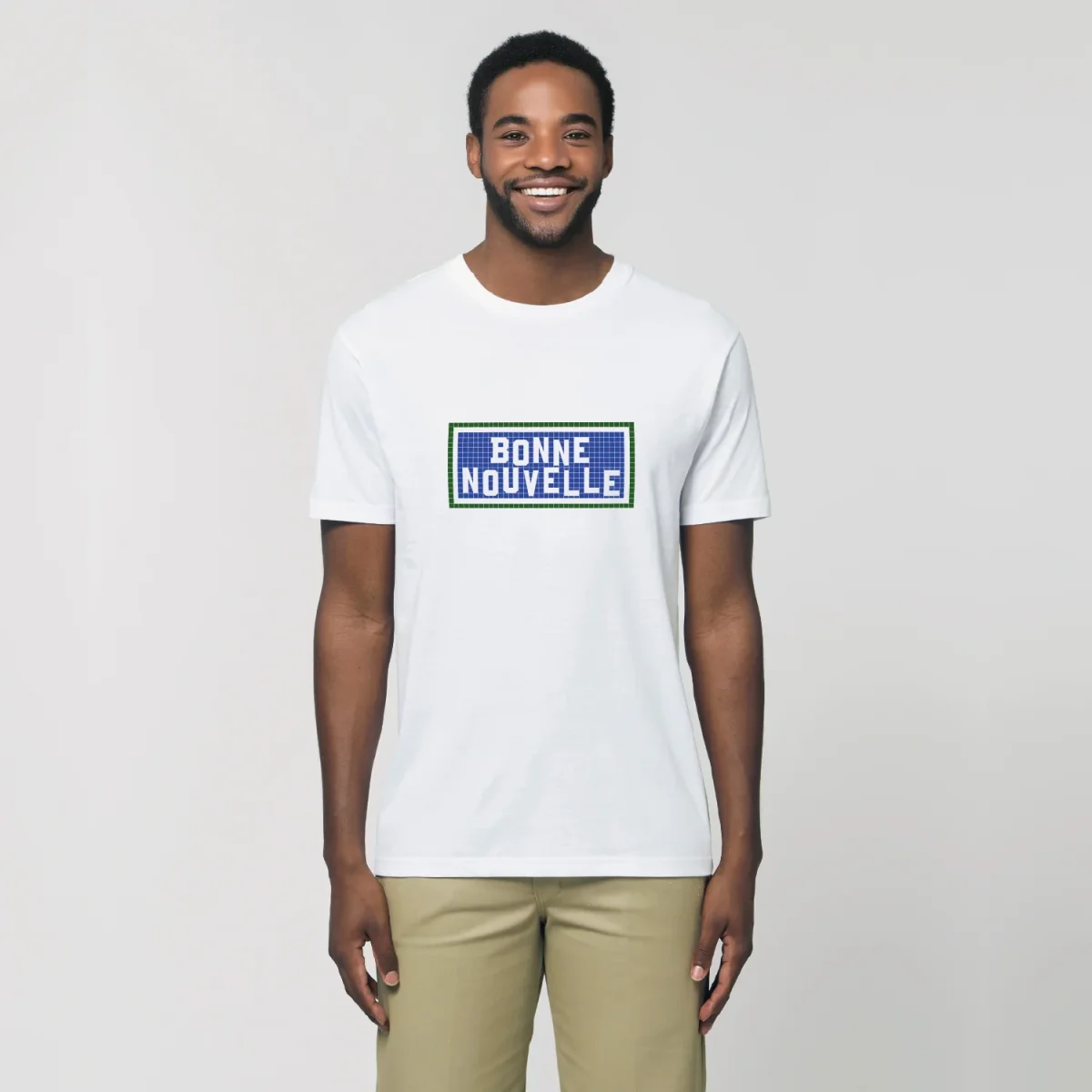 TEE SHIRT COTON BIO IMPRIMÉ - BONNE NOUVELLE - BLANC – Image 5