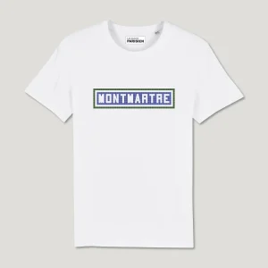 TEE SHIRT COTON BIO IMPRIMÉ - MONTMARTRE - BLANC