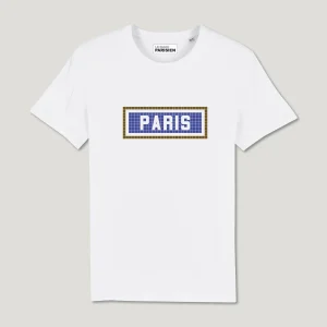 TEE SHIRT COTON BIO IMPRIMÉ - PARIS - BLANC