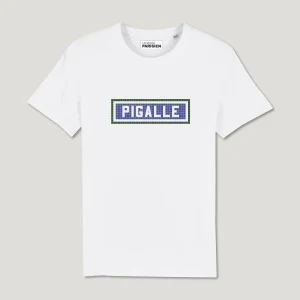 TEE SHIRT COTON BIO IMPRIMÉ - PIGALLE - BLANC
